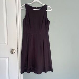 Banana Republic 100% Silk Eggplant Purple Fit & Flare Sleeveless Dress